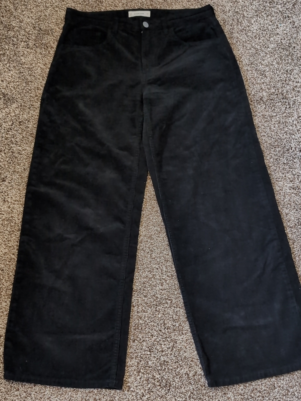 Everlane Corduroy Wide Leg Pants Black Size 30